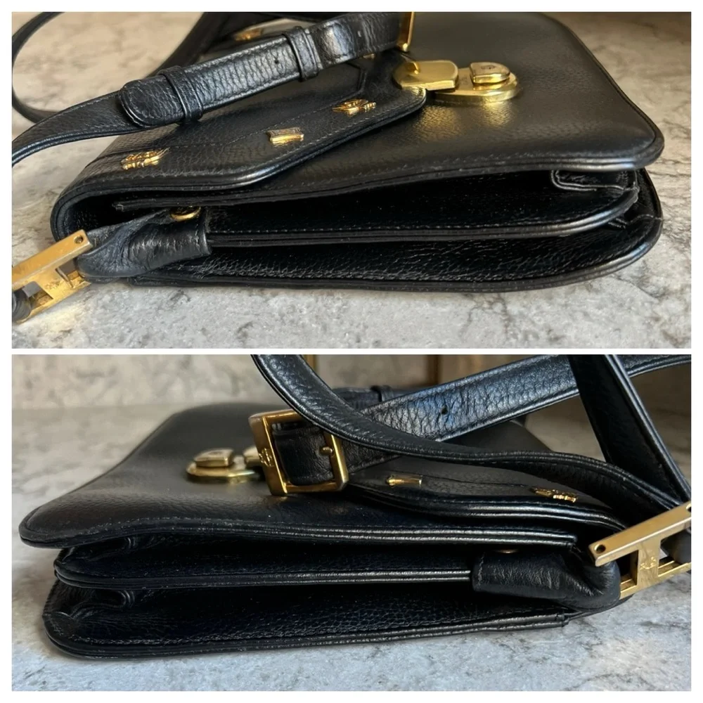 Vintage MCM Crossbody - Black Leather - Picture 7 of 16